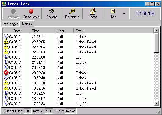 Access Lock 3.304 screenshot