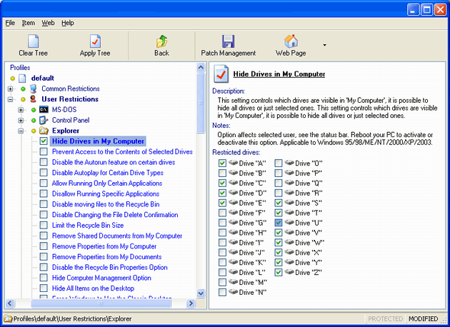 Screenshot vom Programm: 1st Network Admin