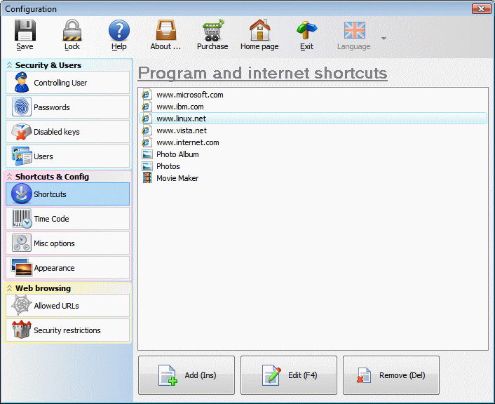 Setup an Internet kiosk or a public access PC and disable access to vital files. great Screen Shot