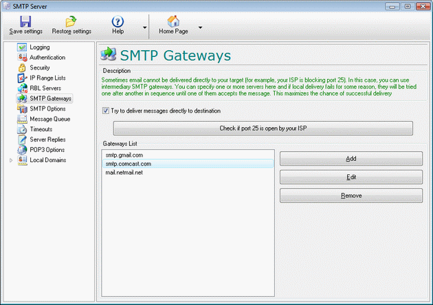 SMTP Relay Server